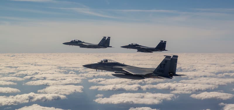 EGLIN AIR FORCE BASEに向け飛行中：AF’s first F-15EX arrives at Eglin