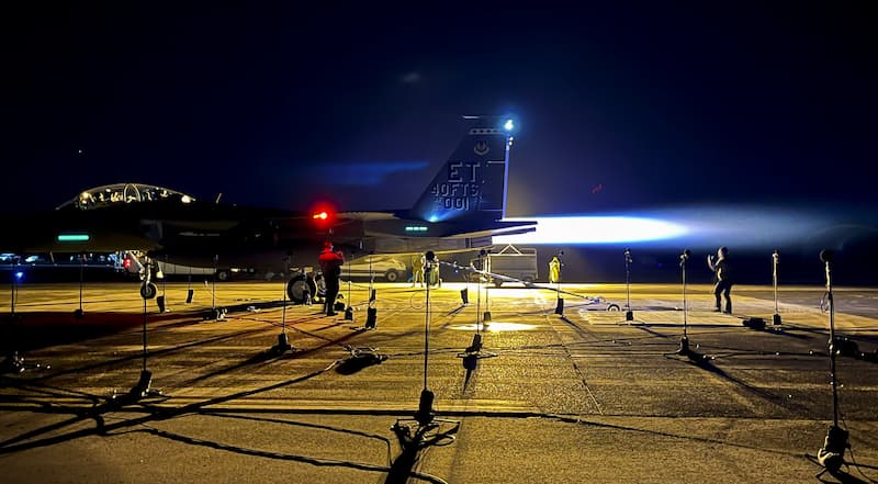 F-15EXイーグルIIの音響試験：アフターバーナー（その1）
