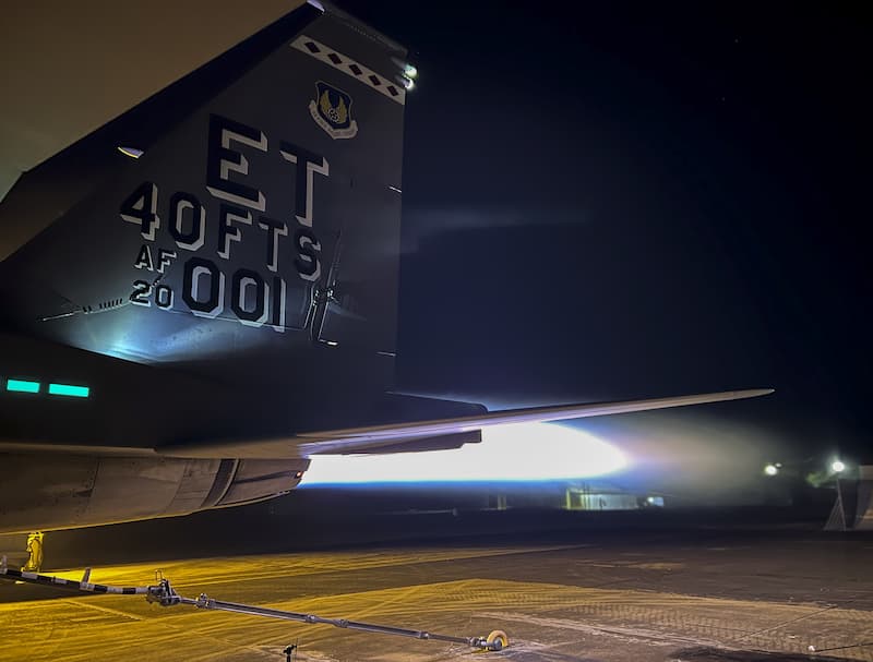 F-15EXイーグルIIの音響試験：アフターバーナー（その2）