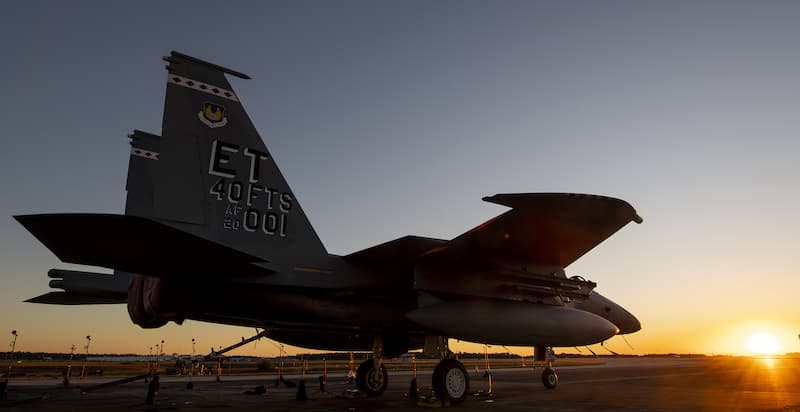 F-15EXイーグルIIの音響試験後の夜明け（その4）